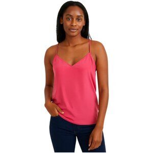 Lilly Pulizer Small Pink Racerback Spaghetti Strap V Neck Silk Tank